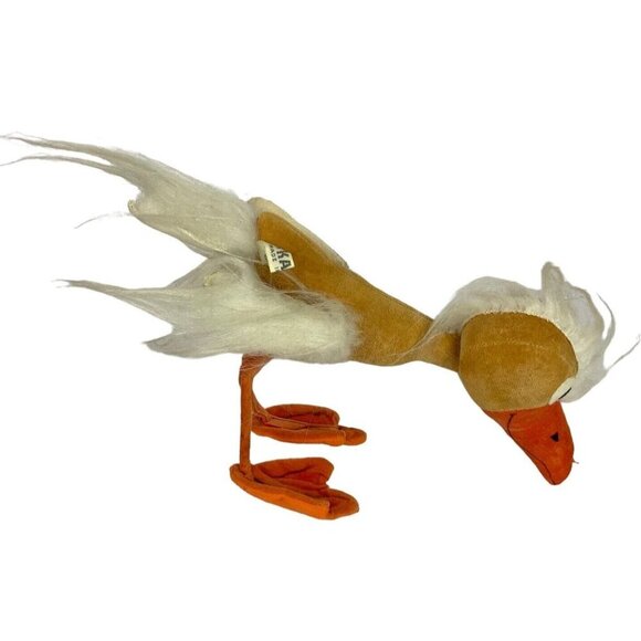 Kamar Beep Beep Roadrunner Bird Plush Gold Wired Legs Vintage 1969 Japan - Picture 5 of 10